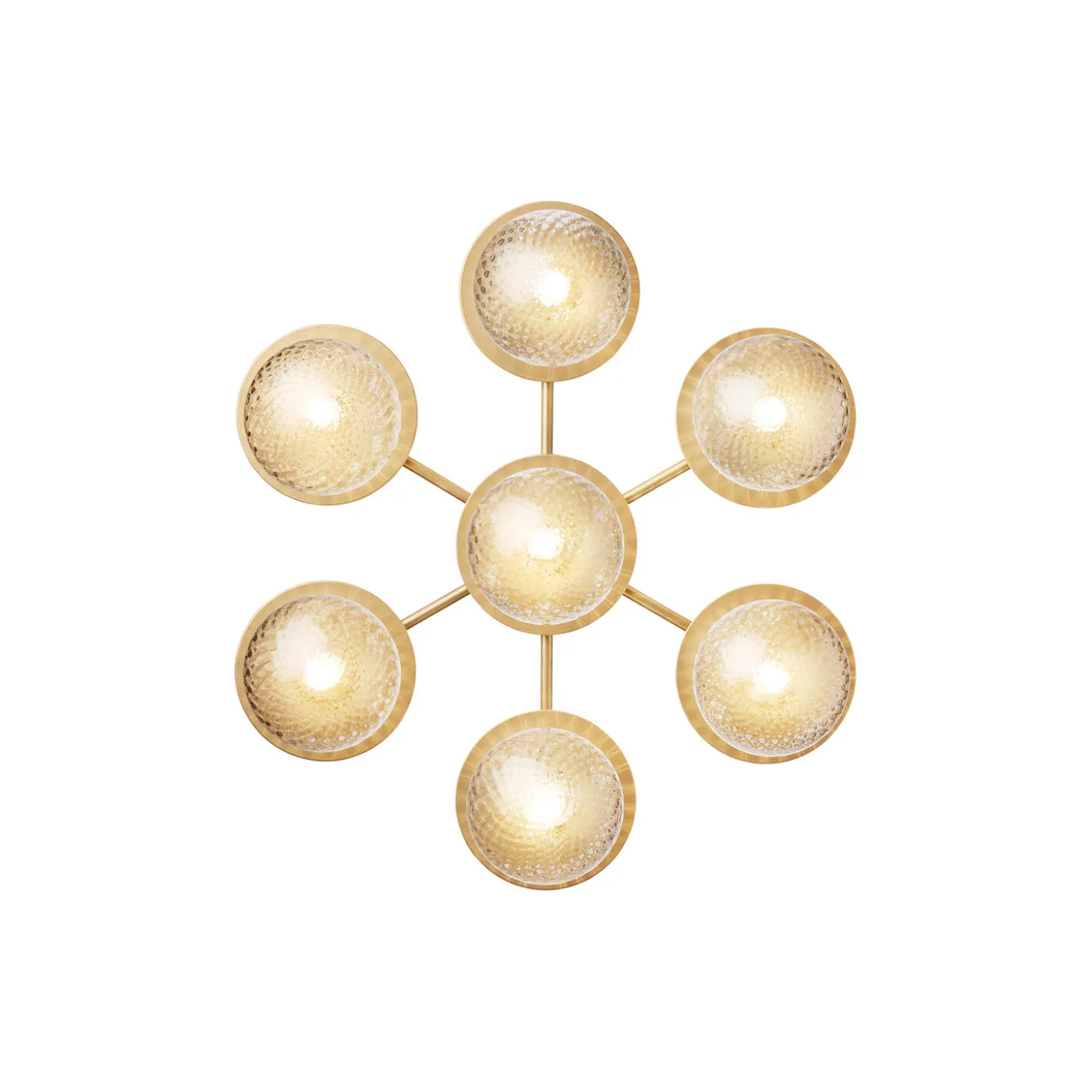 Liila 7 Star Wall Lamp, nordic gold/optic clear