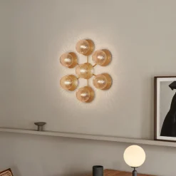 Liila 7 Star Wall Lamp, nordic gold/optic clear