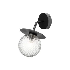 Liila Outdoor Wall Lamp, black/optic clear