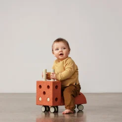 Lille gåbil, burnt orange/dusty green