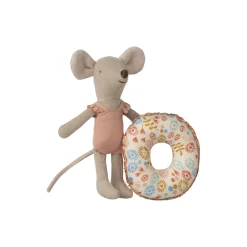 Lillesøster strandmus med badering, flower