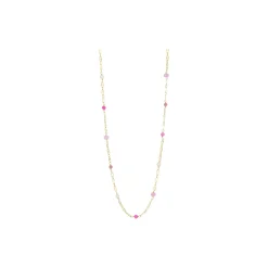 Lina Halskæde, lyserøde/lille