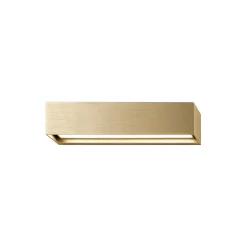LINEA W2 væglampe, brass