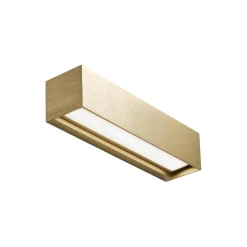 LINEA W2 væglampe, brass