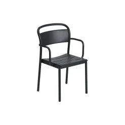 Linear Steel Armchair, anthracite black