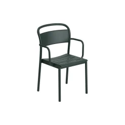 Linear Steel Armchair, dark green
