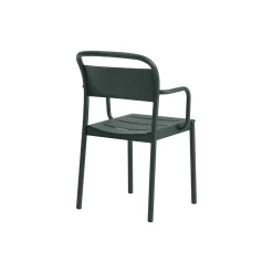 Linear Steel Armchair, dark green