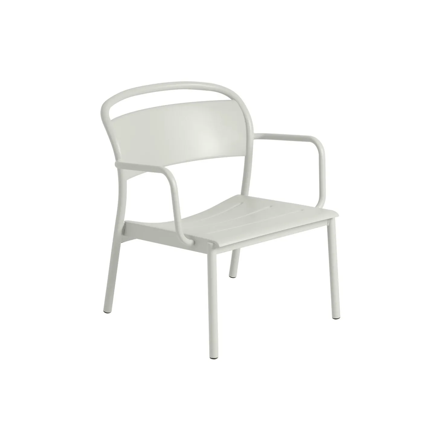 Linear Steel Lounge Armchair, grey