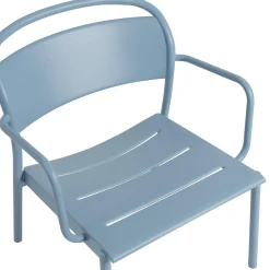 Linear Steel Lounge Armchair, pale blue
