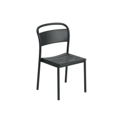 Linear Steel Side Chair, anthracite black