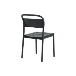 Linear Steel Side Chair, anthracite black