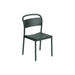 Linear Steel Side Chair, dark green