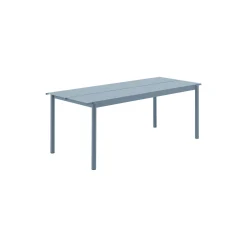 Linear Steel Table, pale blue