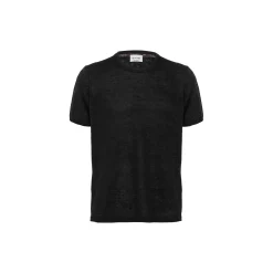Linen T-Shirt, ebony black