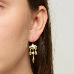 Linnea Hook Øreringe, forgyldt