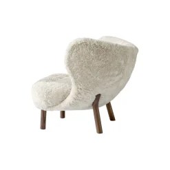 Little Petra VB1 loungestol & fodskammel ATD1, Moonlight/olieret valnød