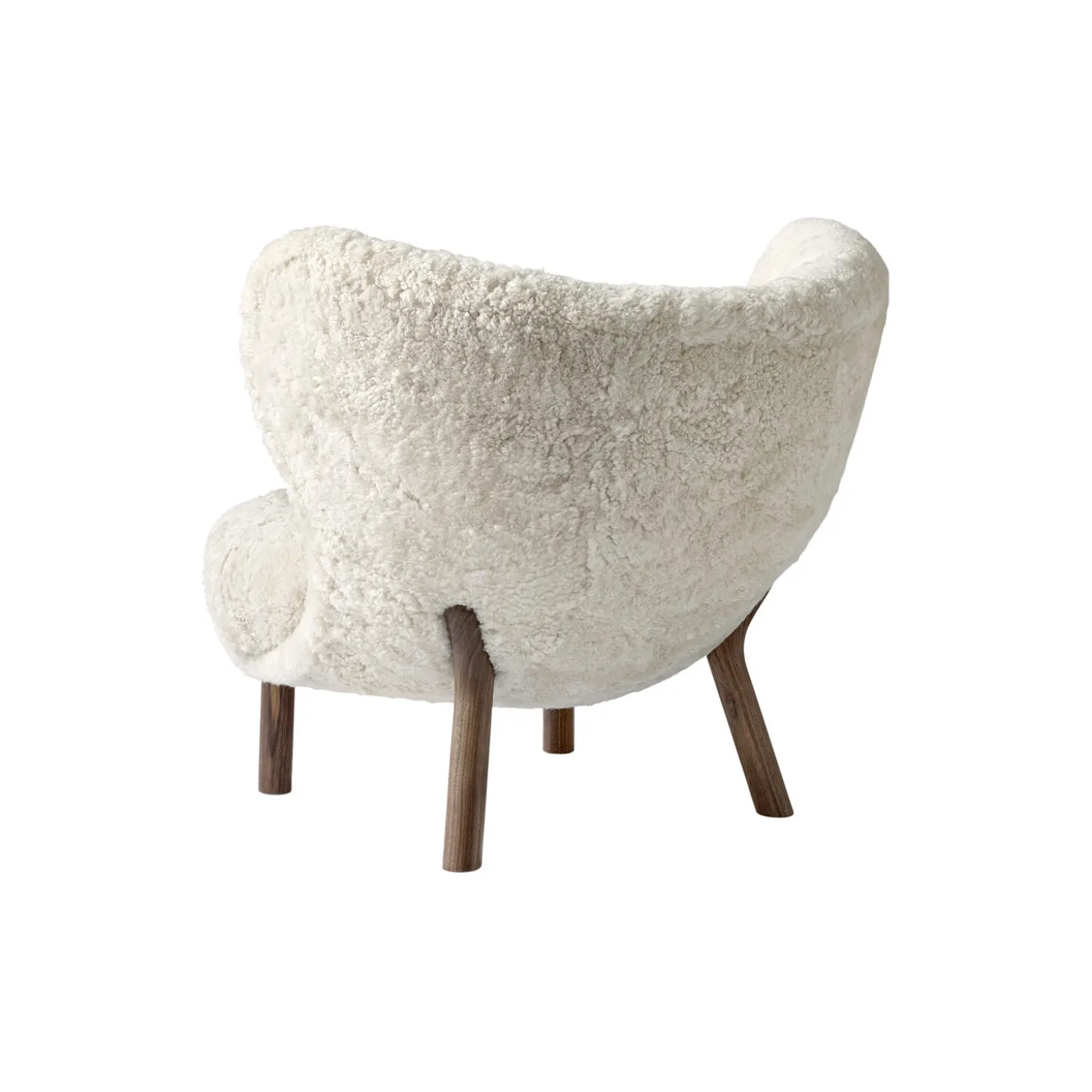 Little Petra VB1 loungestol & fodskammel ATD1, Moonlight/olieret valnød