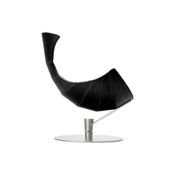 Lobster Chair loungestol, sort eg/krom