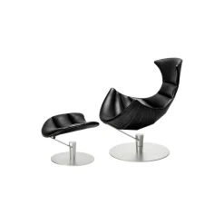 Lobster Chair loungestol, sort eg/krom