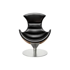 Lobster Chair loungestol, valnød/krom