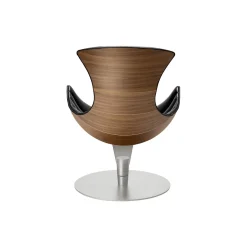 Lobster Chair loungestol, valnød/krom