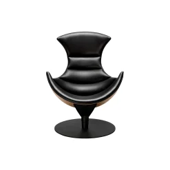 Lobster Chair loungestol, valnød/sort