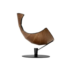 Lobster Chair loungestol, valnød/sort