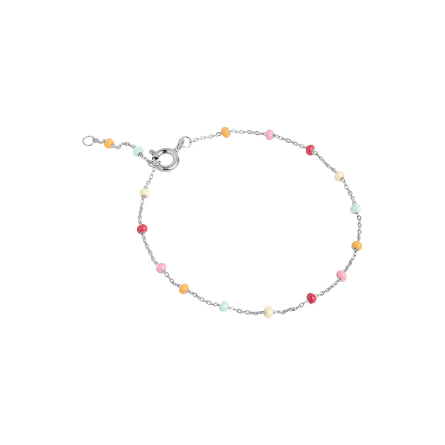 Lola armbånd, sølv/rainbow