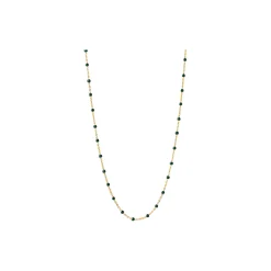 Lola halskæde, guld/petrolgreen