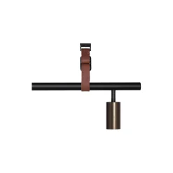 Long John 5 Spot Pendant Brown Leather, black/bronze