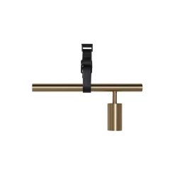 Long John 5 Spot Pendant Black Leather, brass