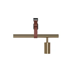 Long John 4 Spot Pendant Brown Leather, brass