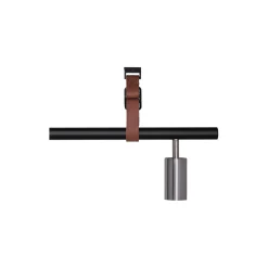 Long John 4 Spot Pendant Brown Leather, black/steel