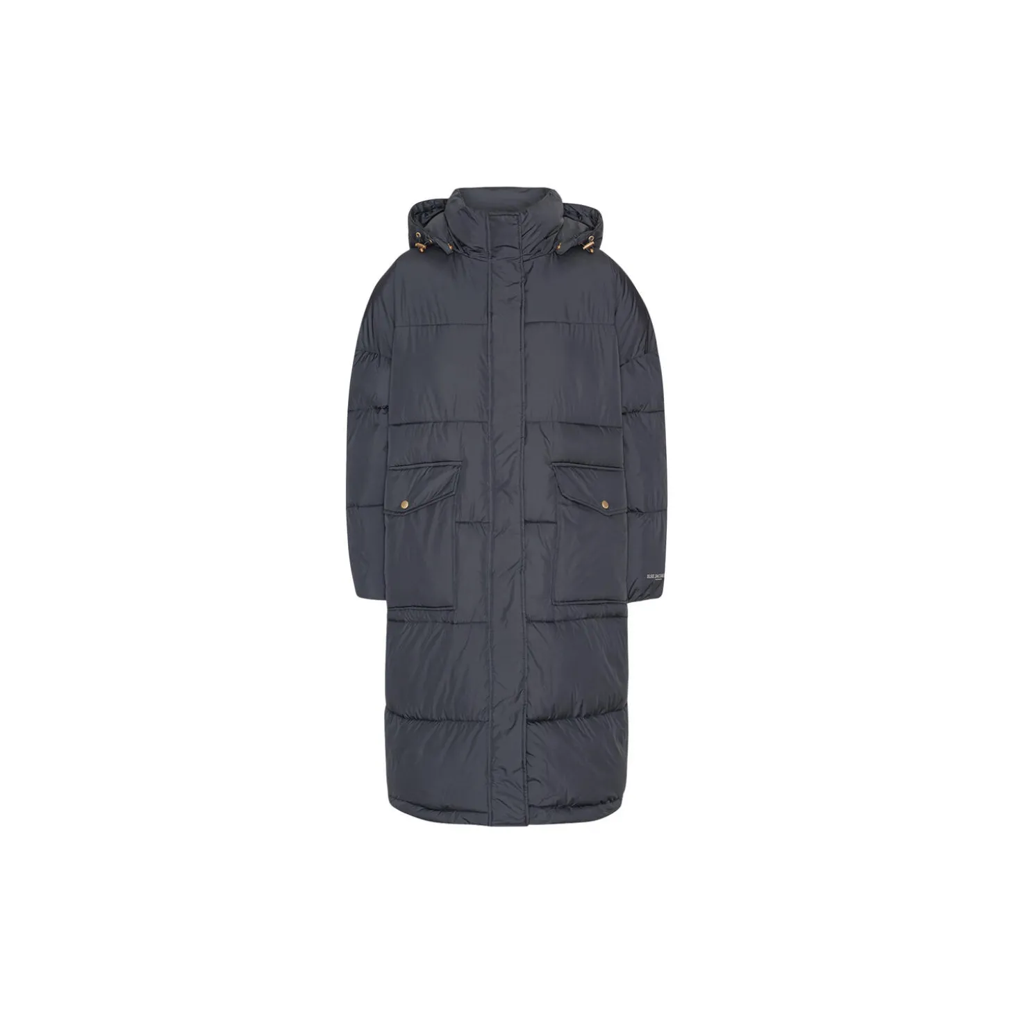 Long Padded Coat, ombre blue