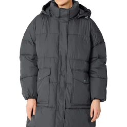 Long Padded Coat, ombre blue