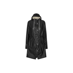 Long Parka Rain Jacket, black beauty
