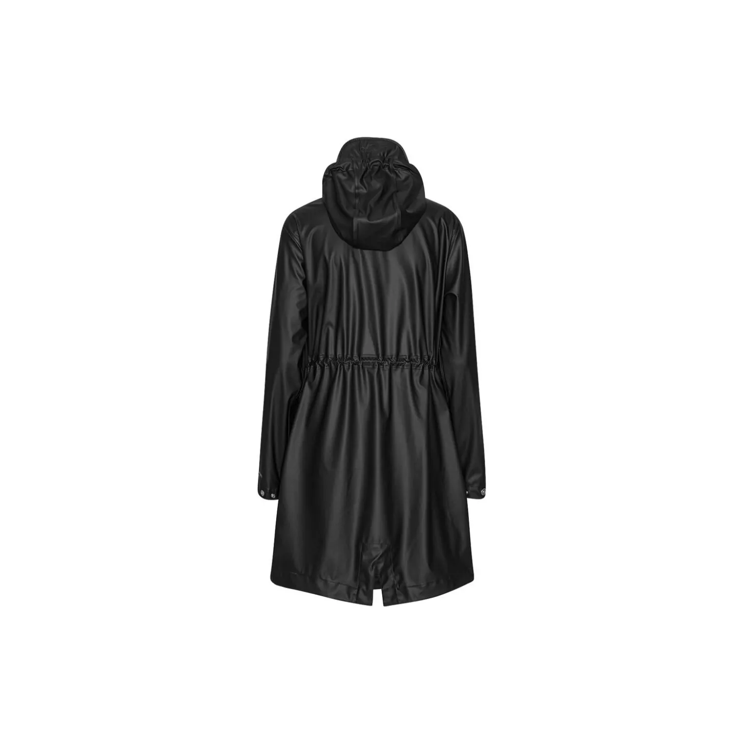 Long Parka Rain Jacket, black beauty