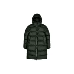 Long Puffer Jacket, green