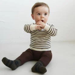 Longsleeve Tee, ecru/mocca