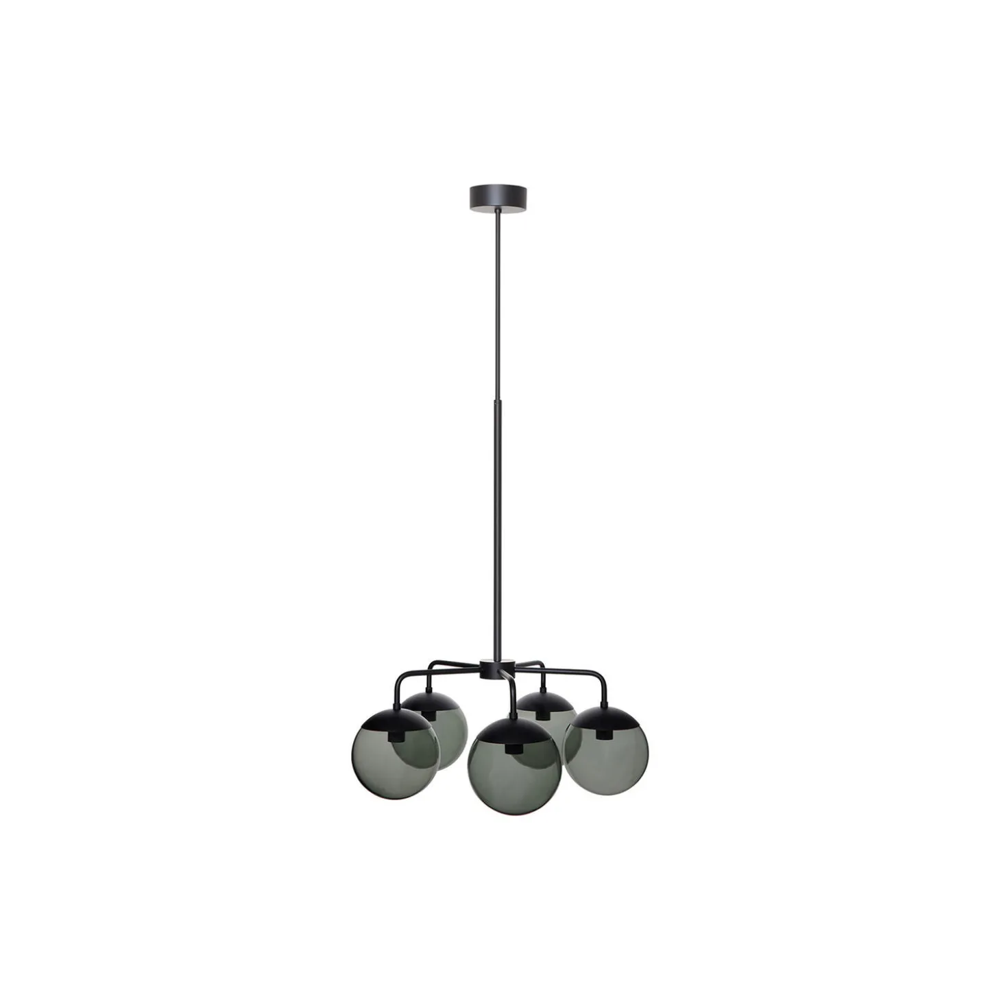 Lord 5 Chandelier, black/smoke