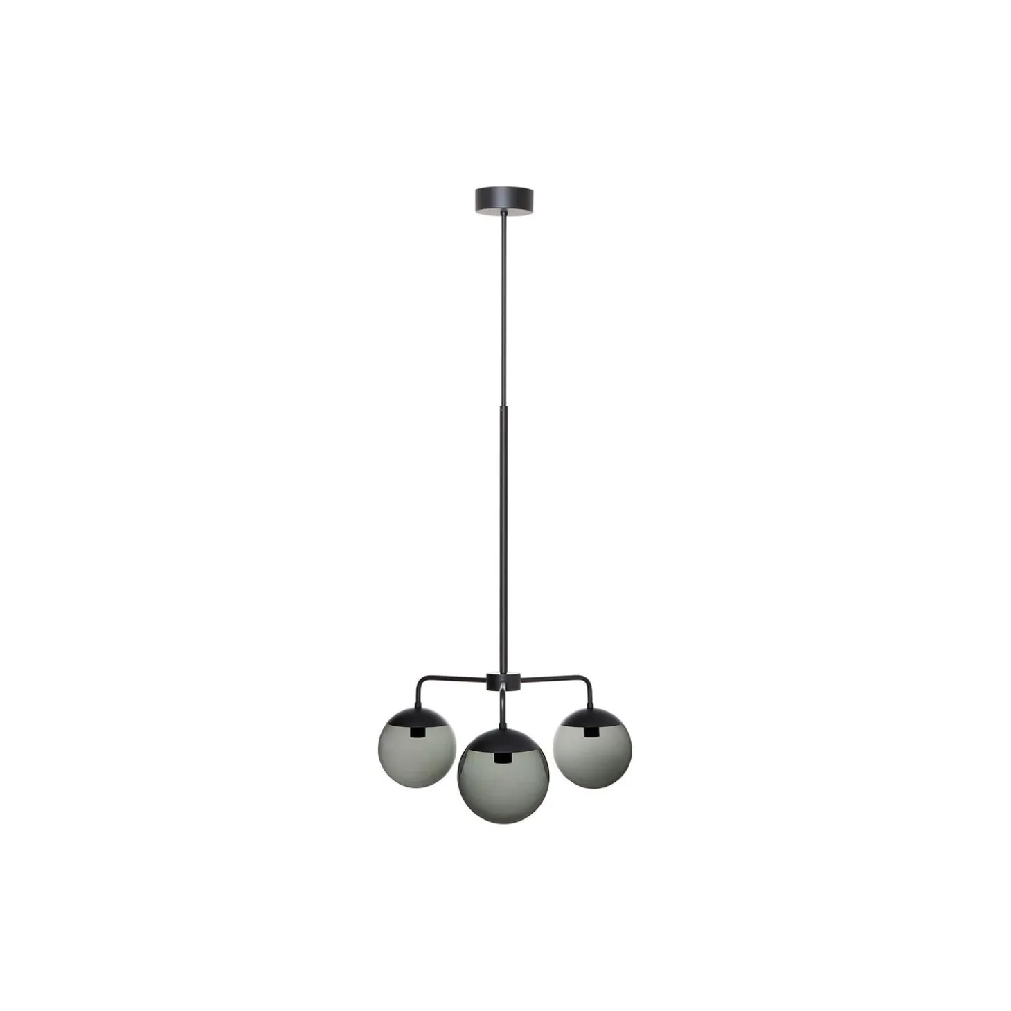 Lord 3 Chandelier, black/smoke