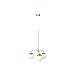 Lord 3 Chandelier, brass/opal