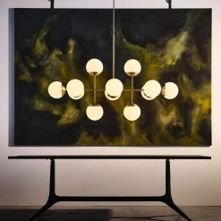 Lord Ballroom Lamp, brass/opal