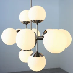 Lord Ballroom Lamp, steel/opal