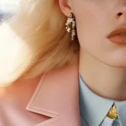 LOST EMBER ØRERINGE, forgyldt/lysegul