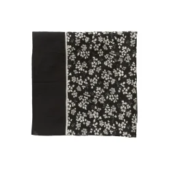 LouiPW Scarf, black mini flower