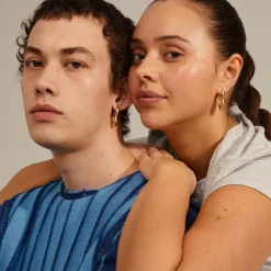 LOULIA Wavy Øreringe, gold plated