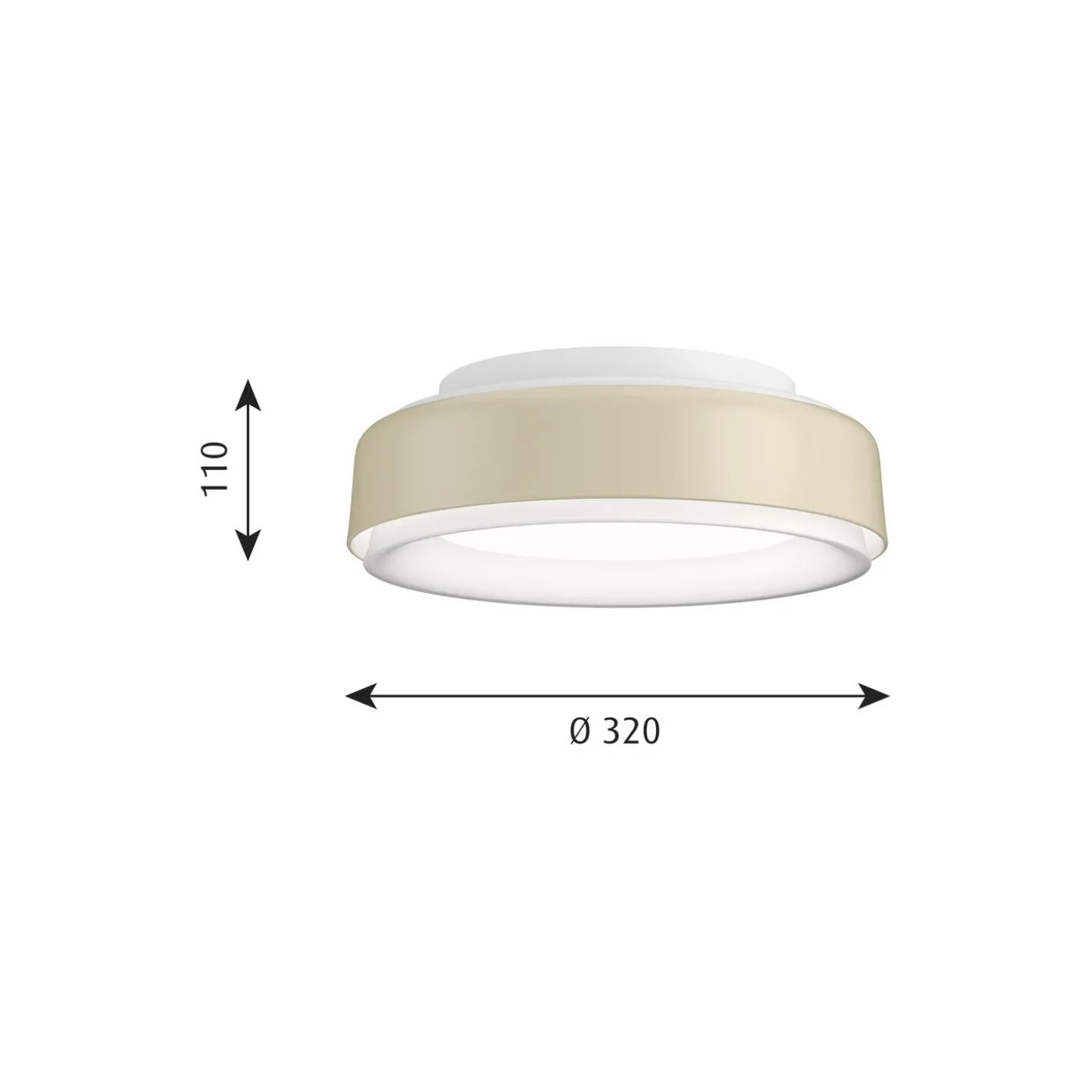 LP Grand loftlampe, champagne