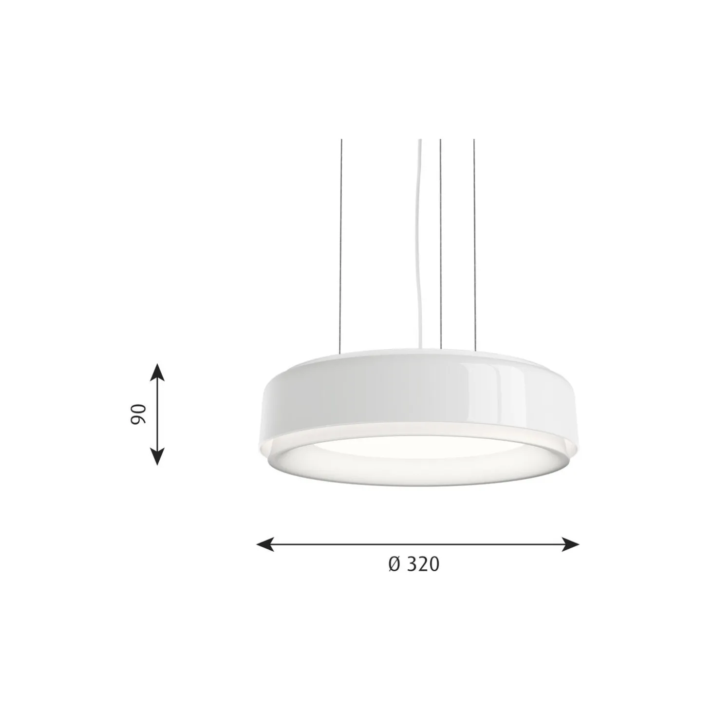 LP Grand pendel, hvid