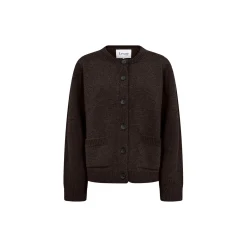 LR-PERLE 9 Cardigan, coffee